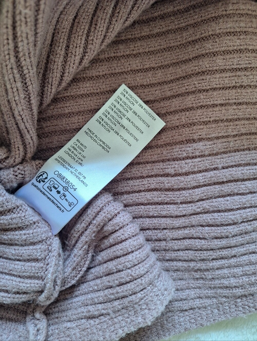 Anthropologie Ribbed Knit Sweater M Oversized Asymmetrical Mauve Purple Pullover - Picture 8 of 11